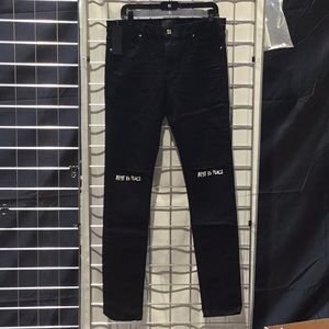 R+A Japanese Premium Denim  Black Jeans SZ:34 -NEW
